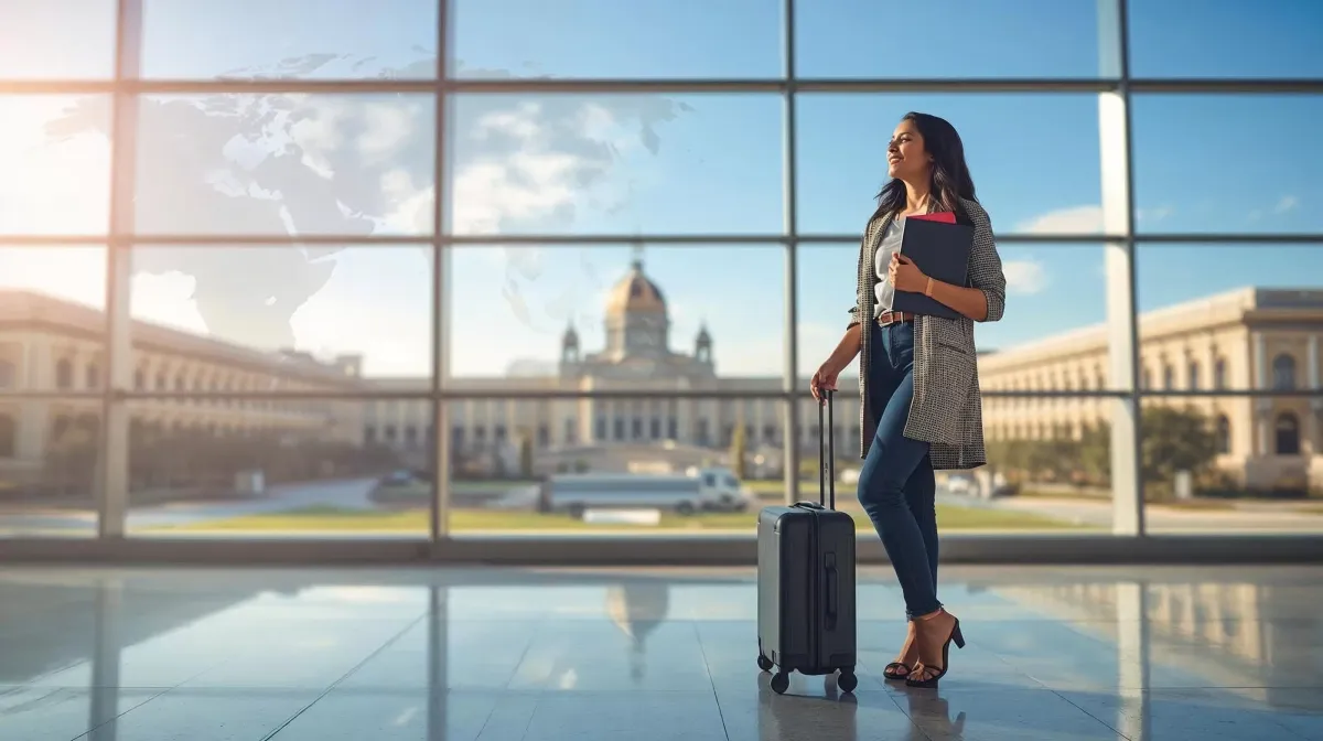 Student achieving her global education dream